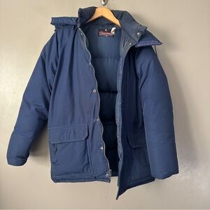 Vintage Herman’s Men's Navy Blue Down Puffer Jacket